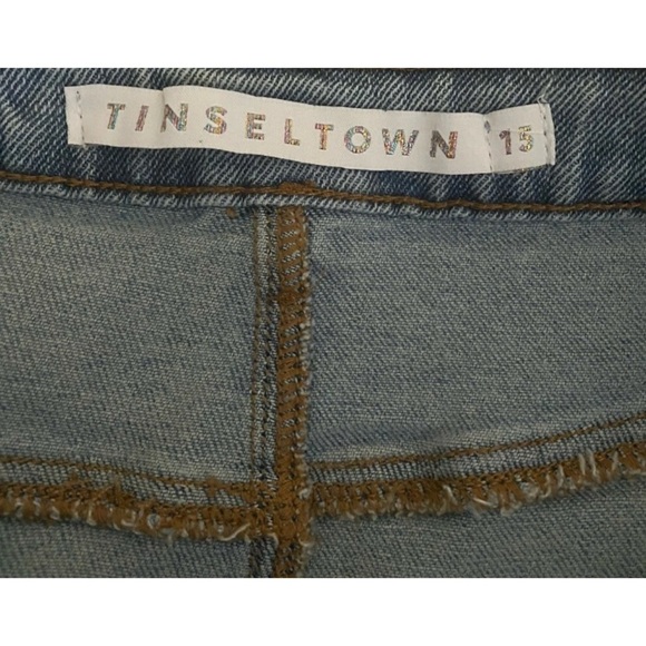 Tinseltown Juniors Maxi Cargo High Rise Denim Skirt Size 15 Grunge 90’s Vibe NWT - Picture 5 of 9